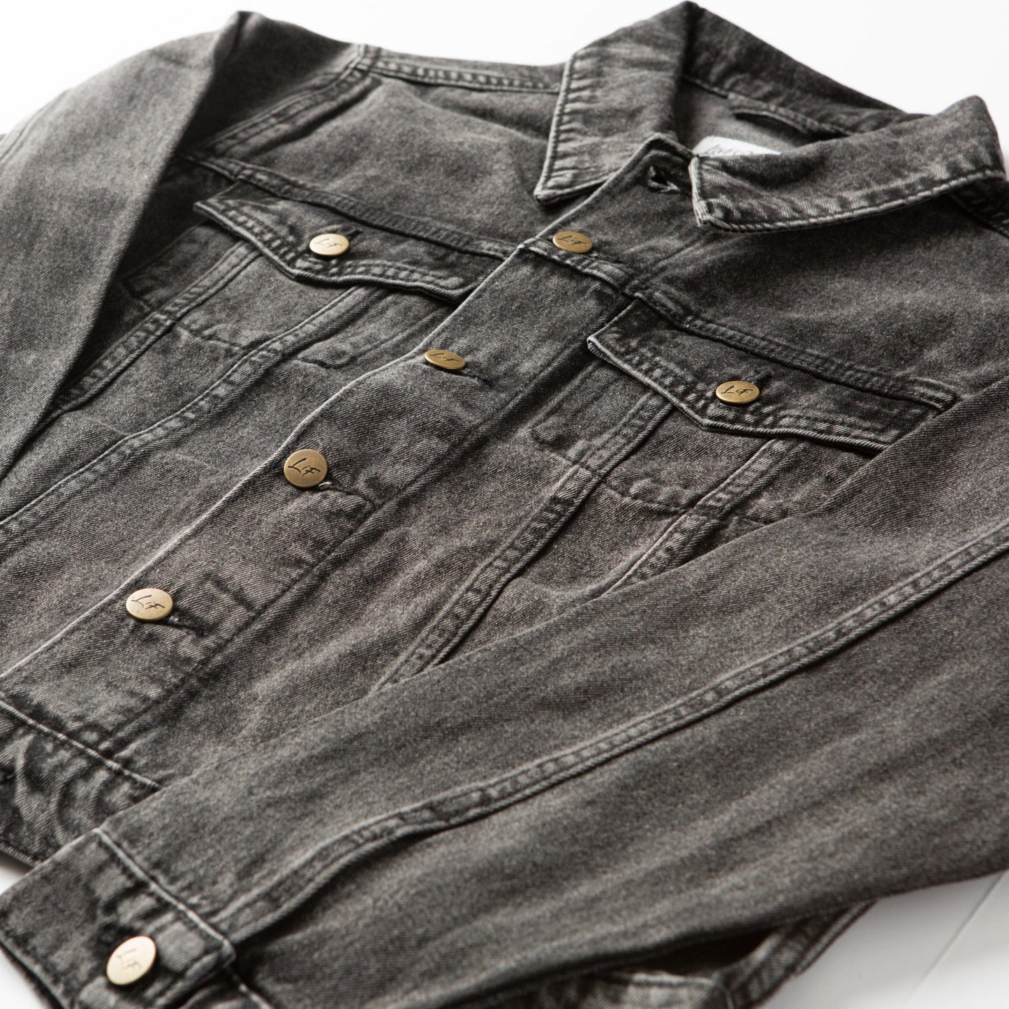 Vintage Washed Blessed Denim Jacket