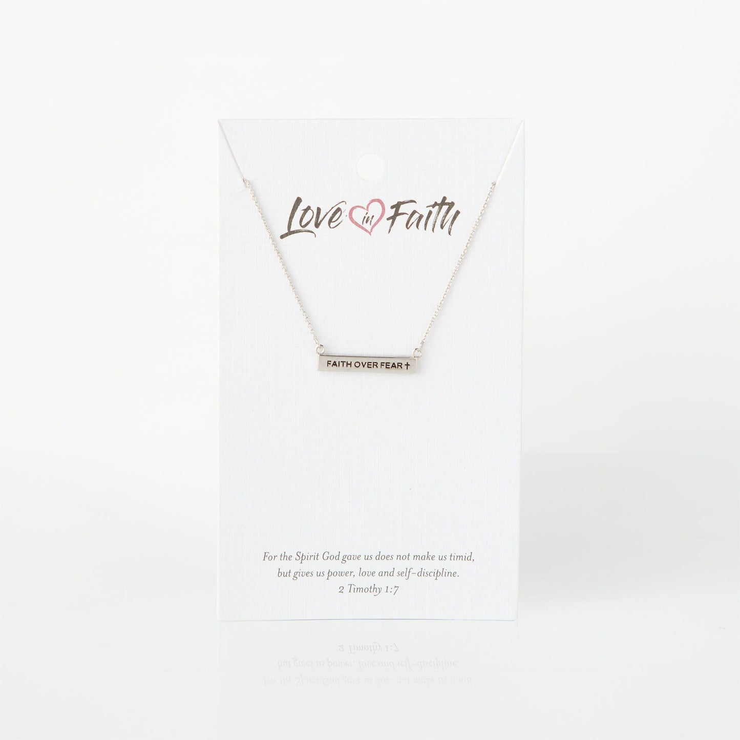 Faith Over Fear ID Necklace