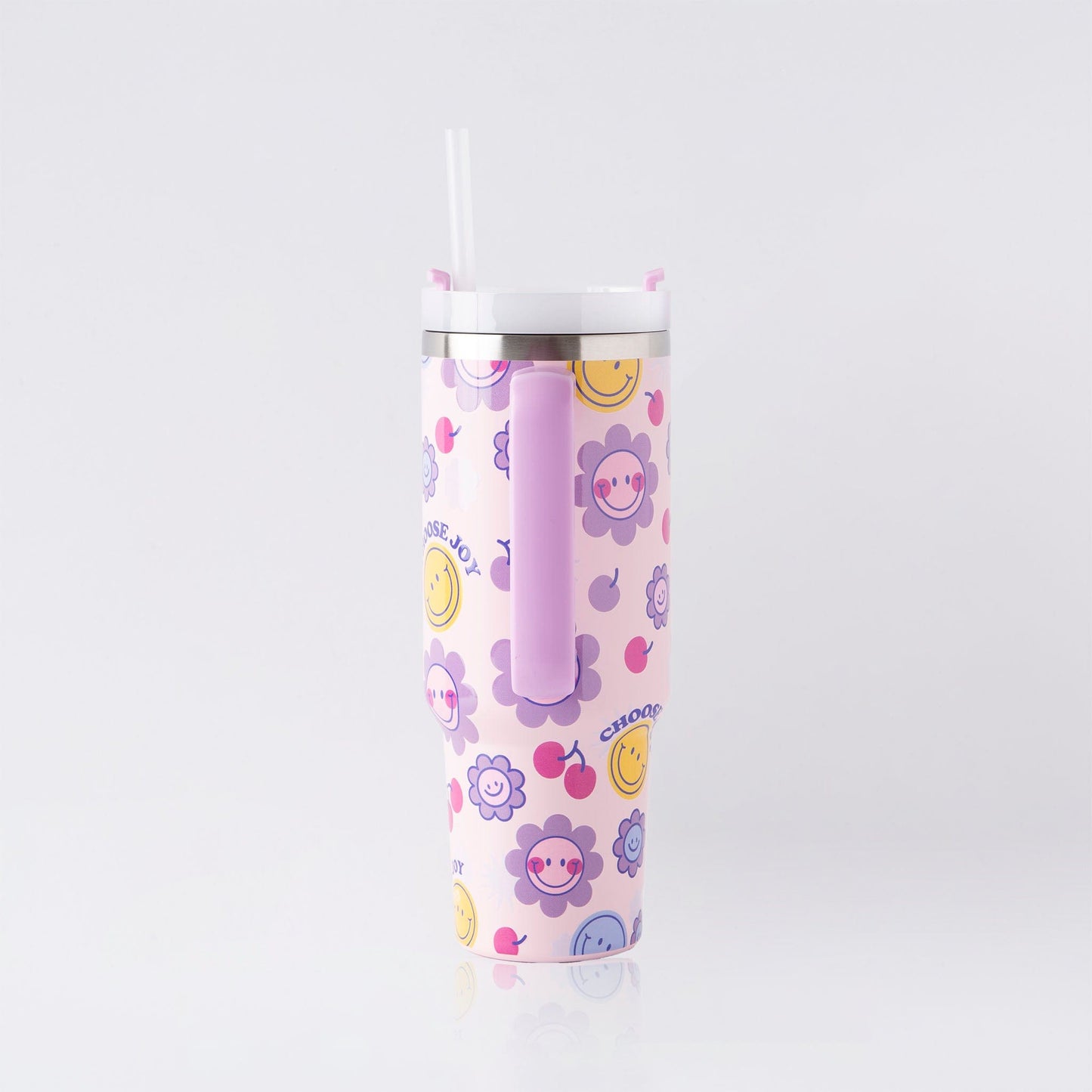 Choose Joy All Over Stainless Steel 40oz Tumbler with Handle