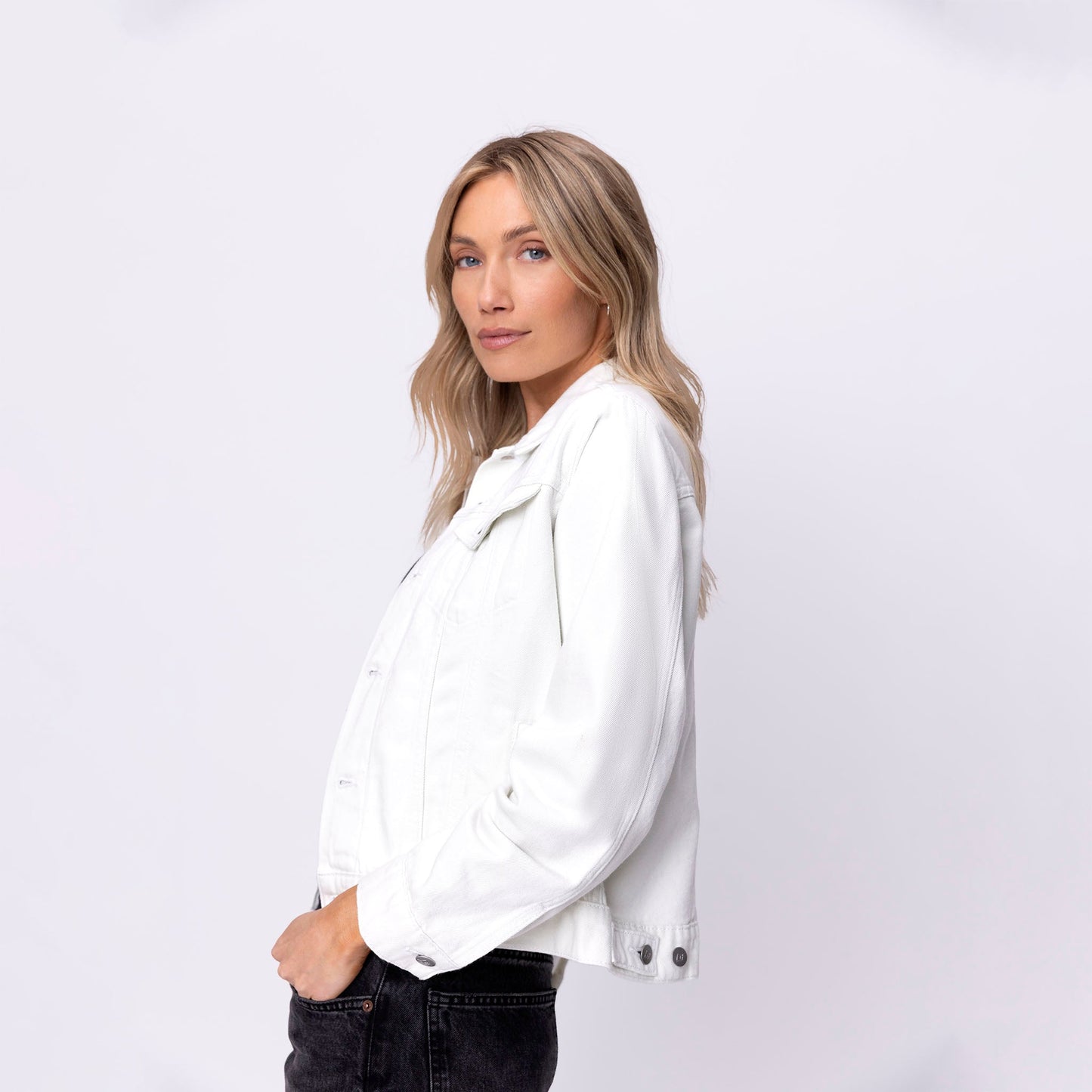 Faith Cross Denim Jacket