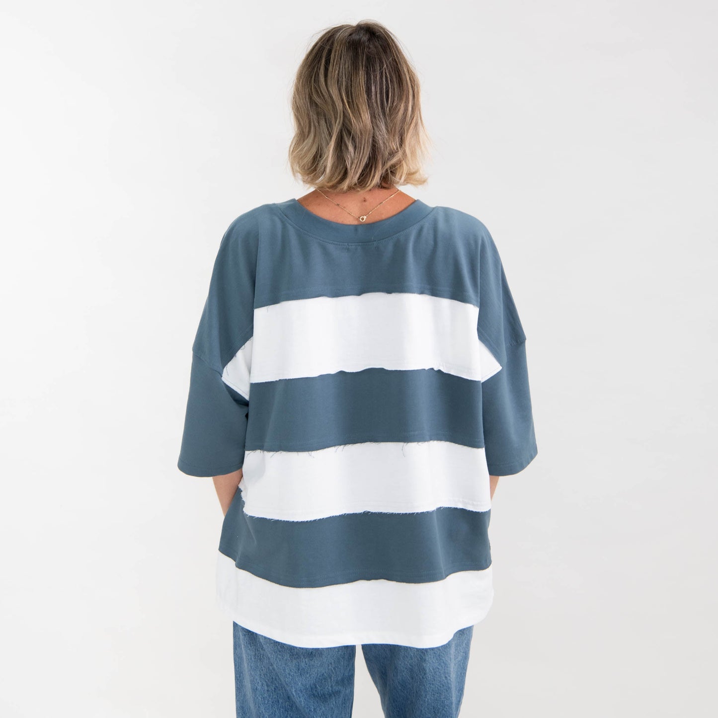 Blessed Oversized Stripe Tee