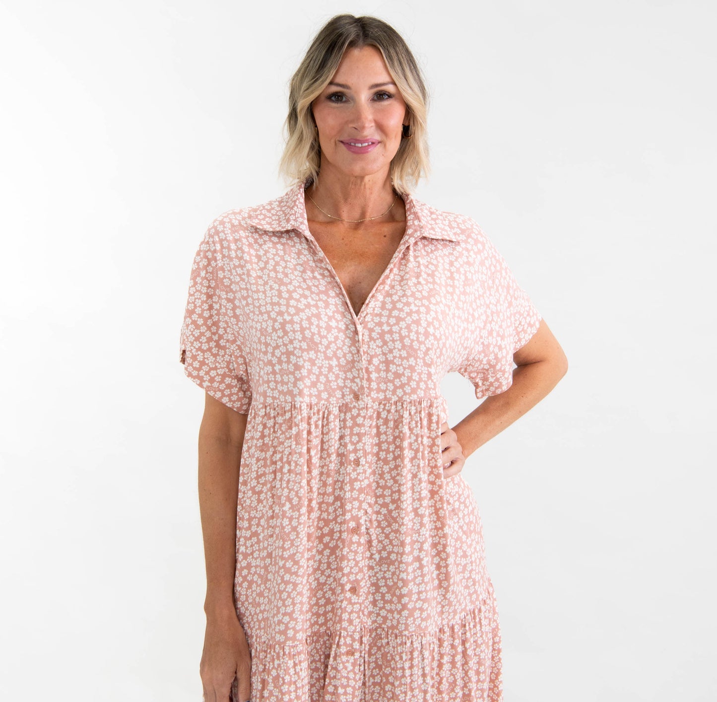 Faith Hope Love Ditsy Floral Print Dress