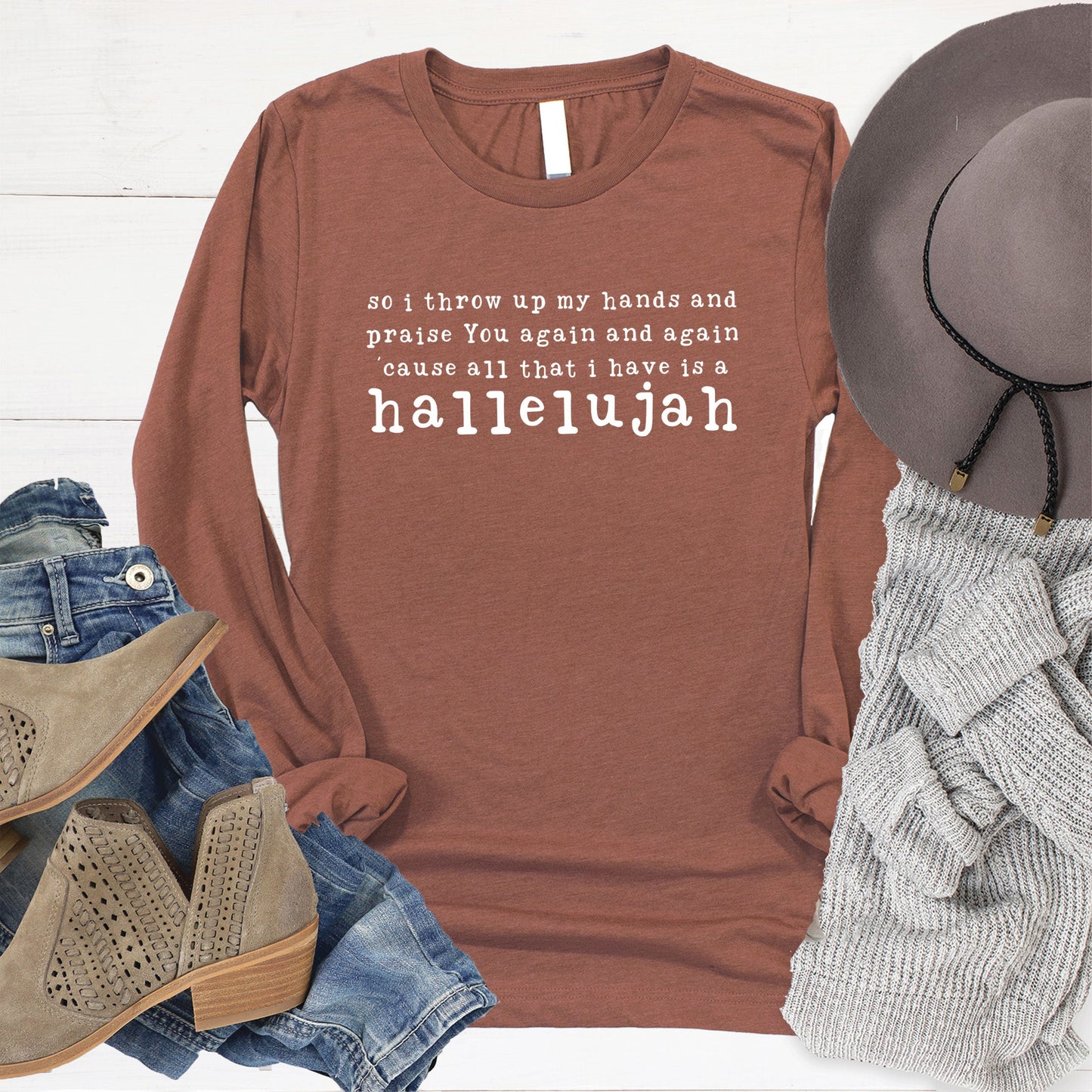 Hallelujah Long Sleeve - Heather Chestnut - 20