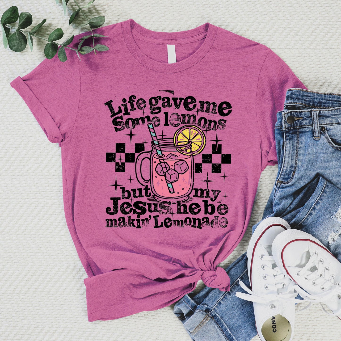 Life Gave Me Lemons Tee - Heather Peony - 20