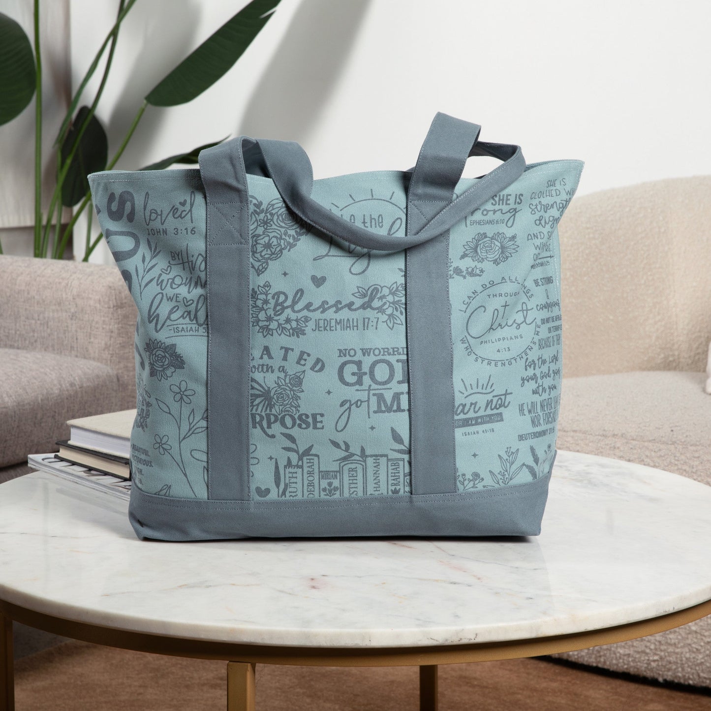 Jesus All Over Print Canvas Tote Bag