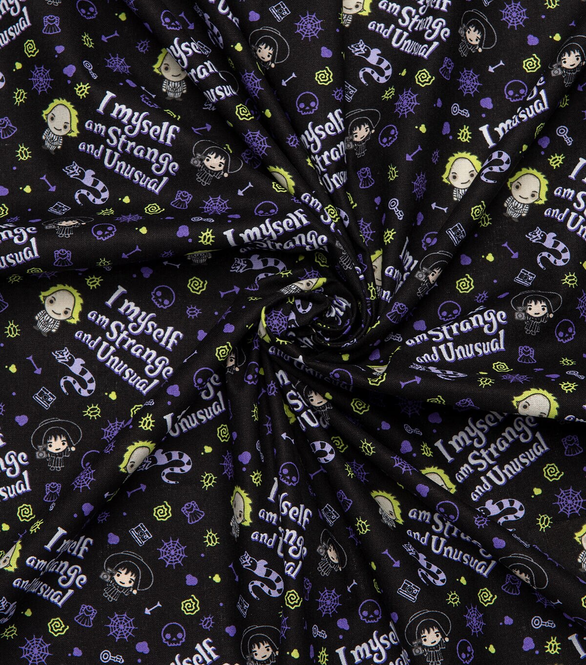 Beetlejuice Strange   Unusual Cotton Fabric