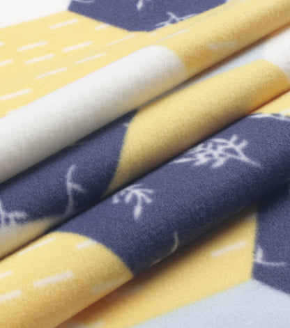 Floral Honeycomb Blizzard Fleece Fabric