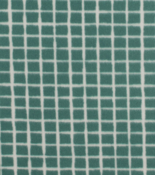 Green Grid Plaid Blizzard Fleece Fabric