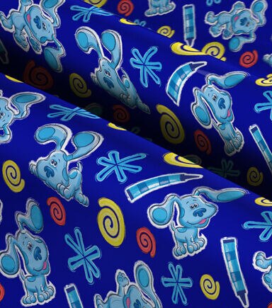 Blues Clues School Supplies Cotton Fabric