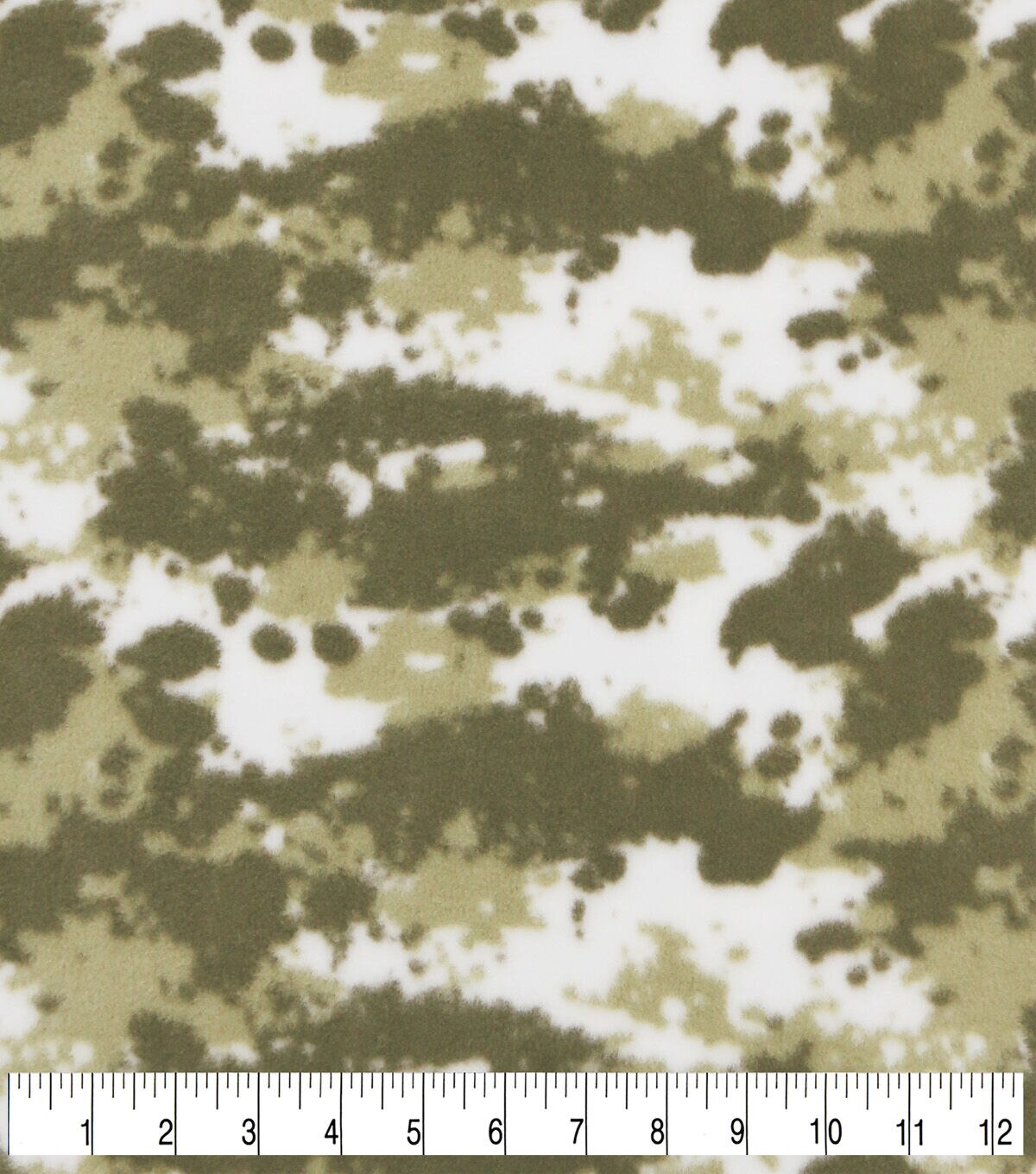 Green Camouflage Anti Pill Fleece Fabric