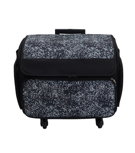 13 x 18 Black Dots Rolling Sewing Machine Storage Tote by Top Notch