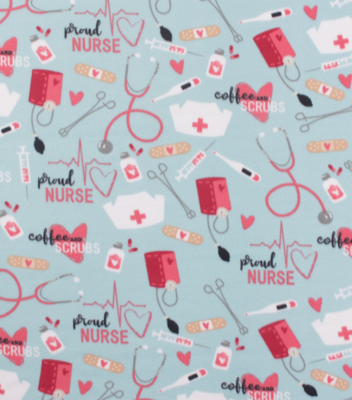 Coffee   Scrubs Blizzard Fleece Fabric