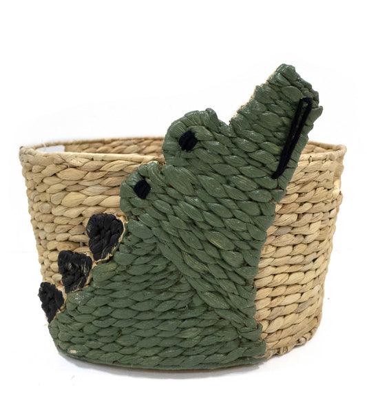 16 Crocodile Water Hyacinth Woven Basket by Place   Time