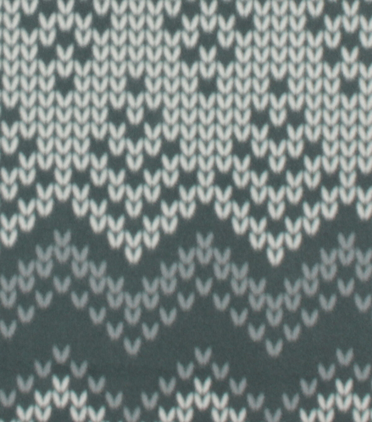 Green   White Knit Blizzard Fleece Fabric