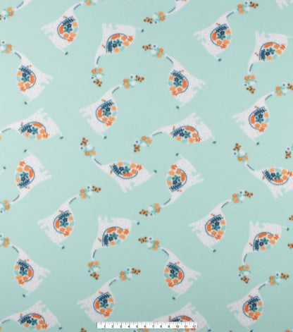 Floral Elephant Blizzard Fleece Fabric