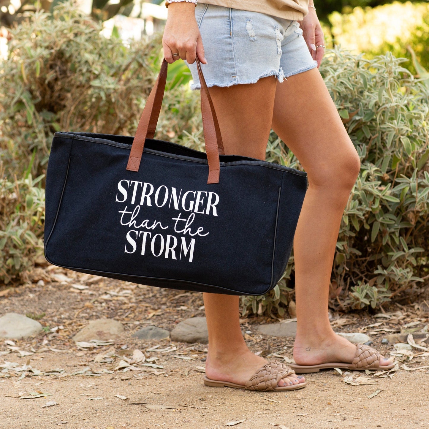 Stronger than the Storm Canvas Tote Bag