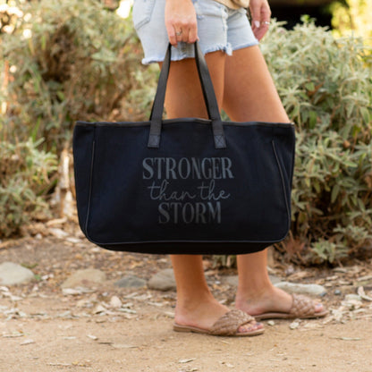 Stronger than the Storm Canvas Tote Bag