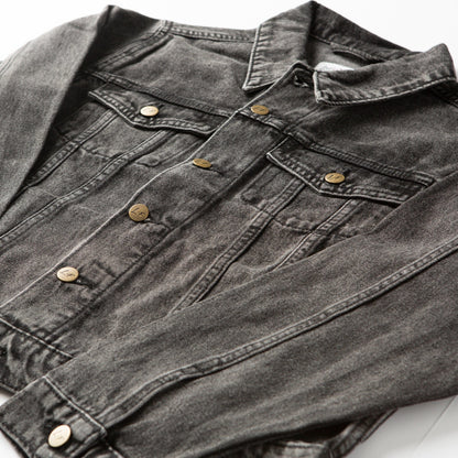 Vintage Washed Blessed Denim Jacket