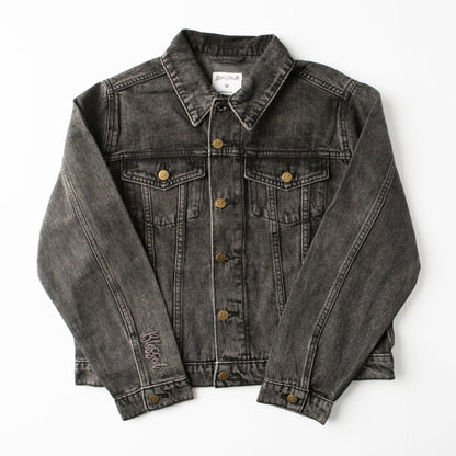 Vintage Washed Blessed Denim Jacket