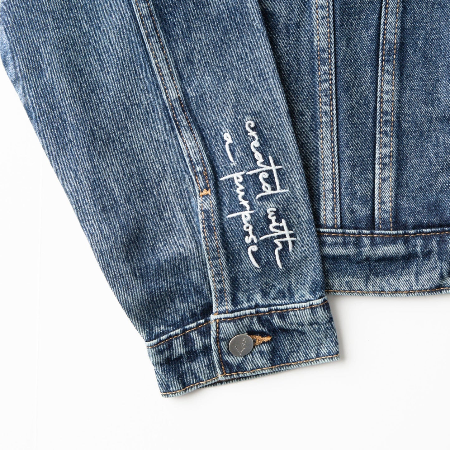 Vintage Washed Created With A Purpose Denim Jacket