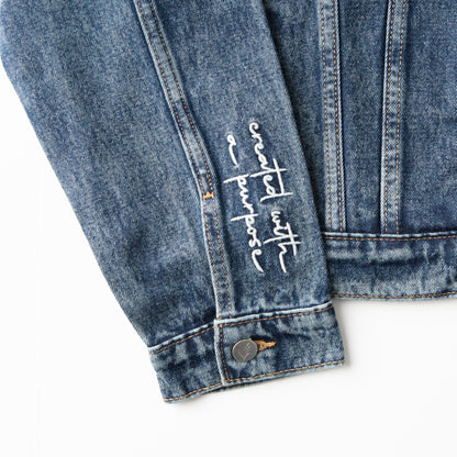 Vintage Washed Created With A Purpose Denim Jacket