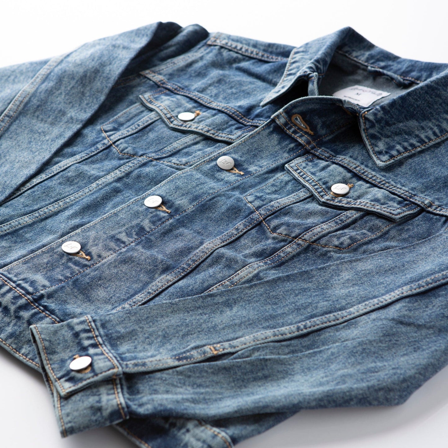 Vintage Washed Blessed Denim Jacket
