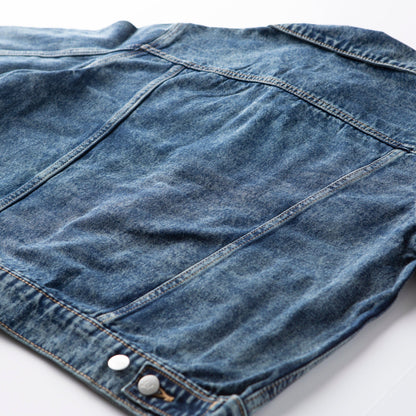 Vintage Washed Blessed Denim Jacket