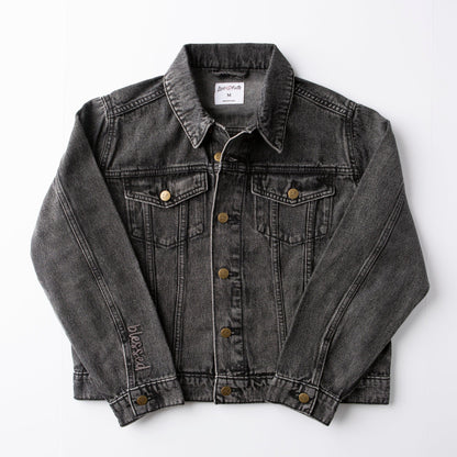 Vintage Washed Blessed Denim Jacket