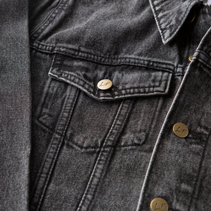 Vintage Washed Faith Over Fear Denim Jacket