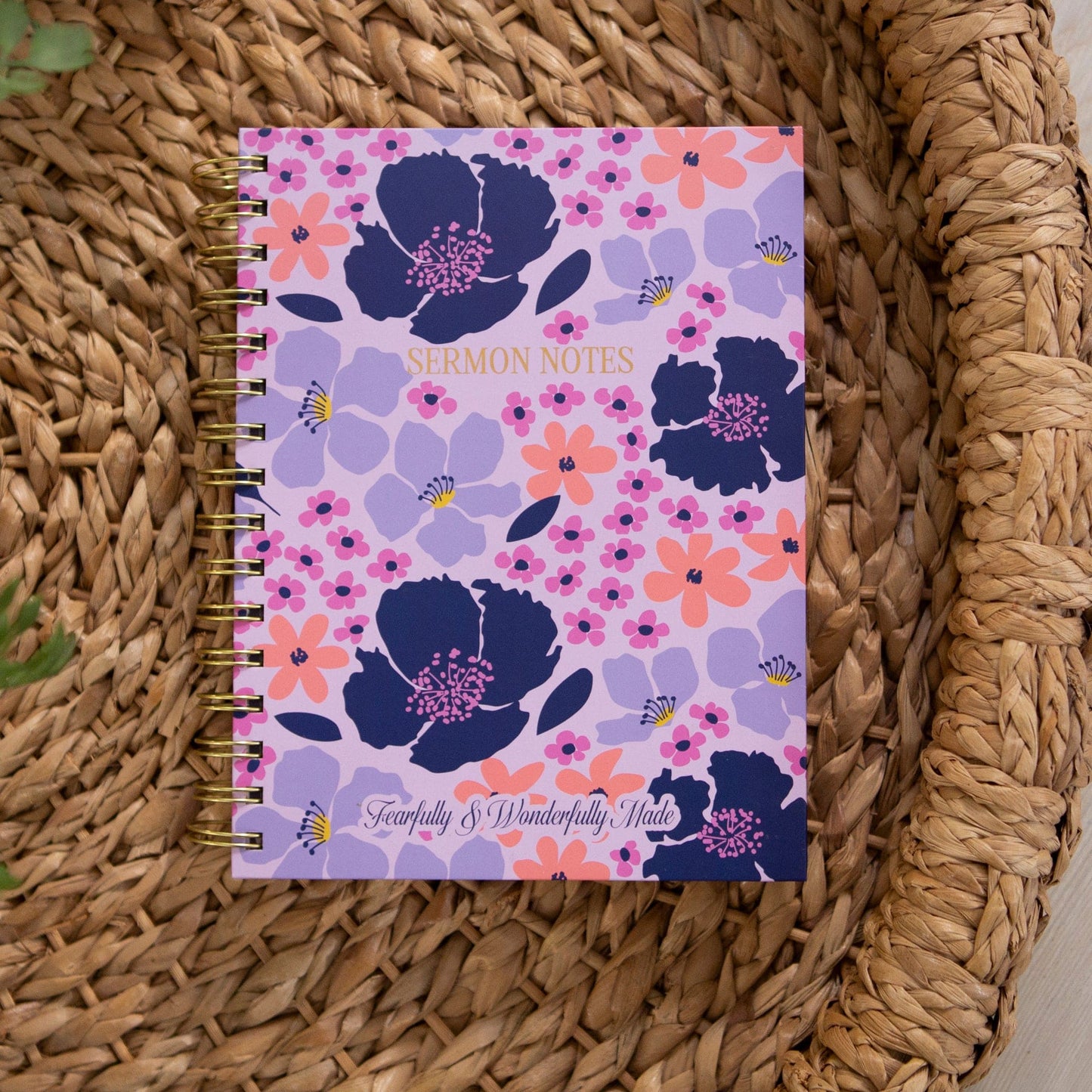 Purple Floral Sermon Notes and Journal
