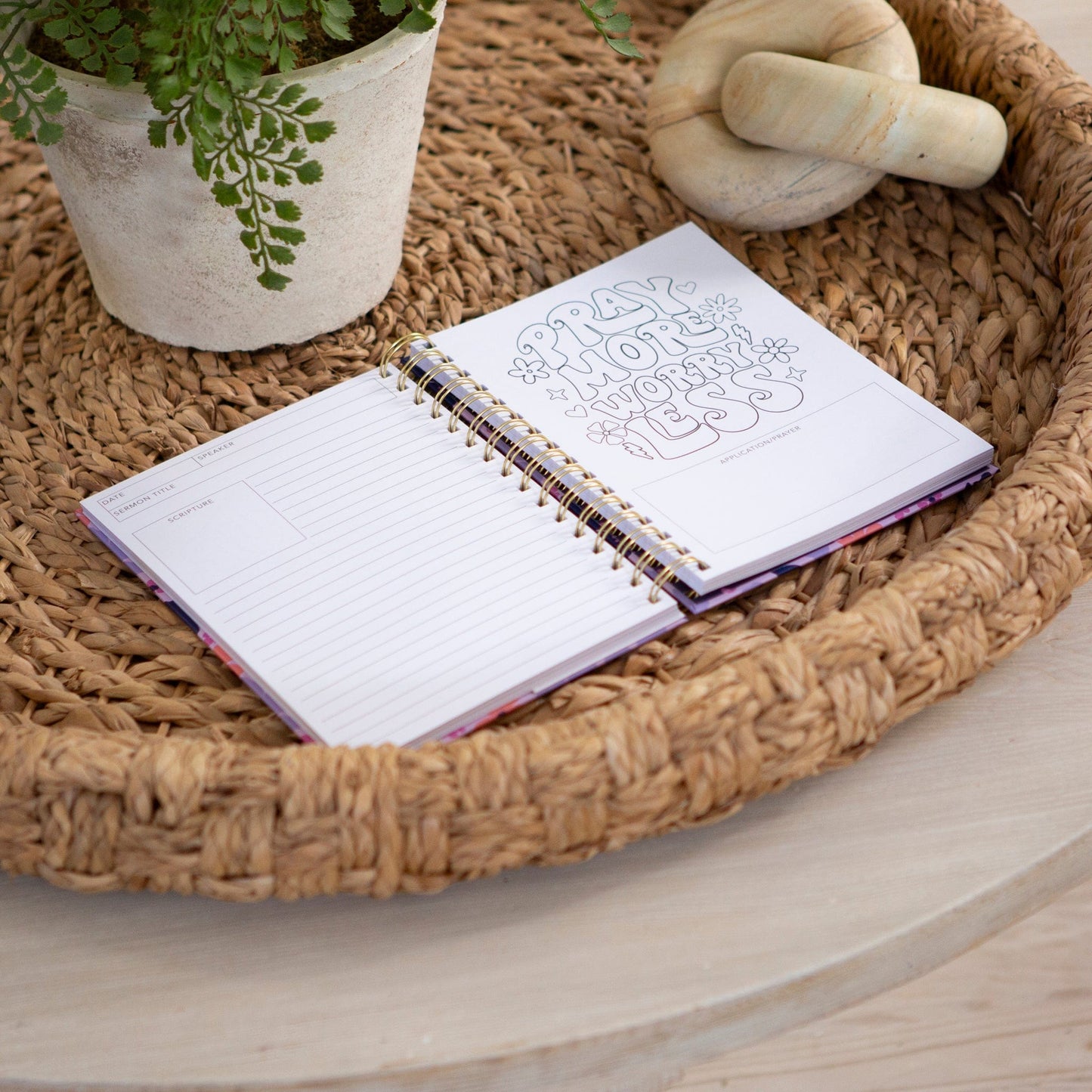 Purple Floral Sermon Notes and Journal