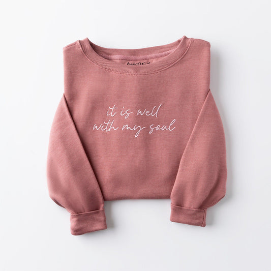 Embroidered It is Well Sweatshirt