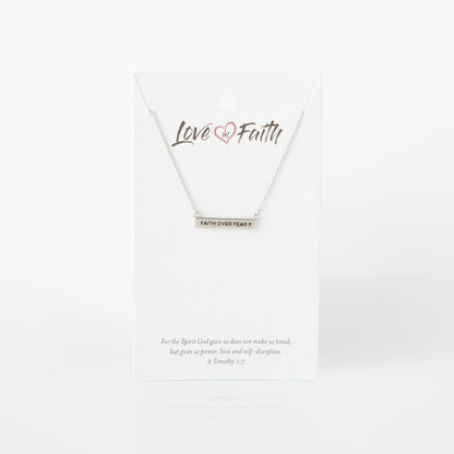 Faith Over Fear ID Necklace