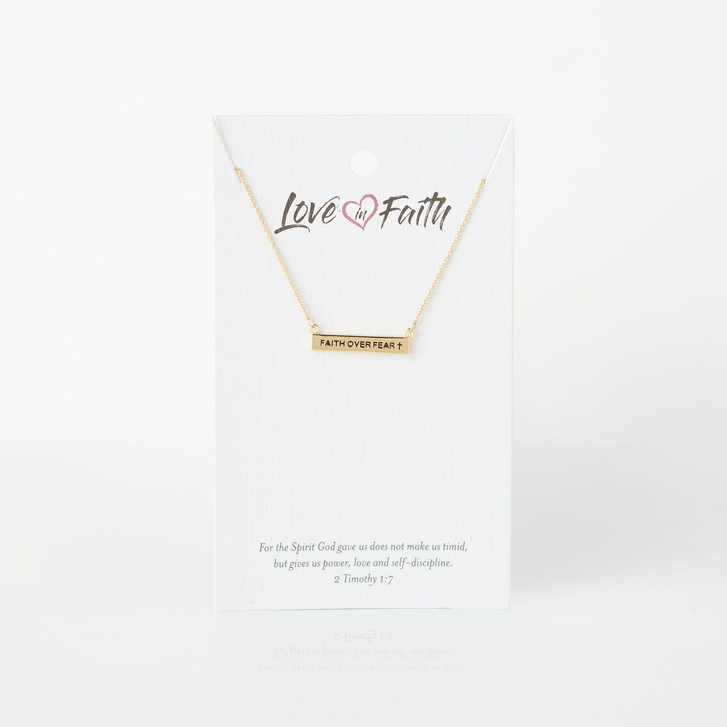 Faith Over Fear ID Necklace