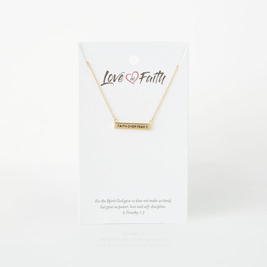 Faith Over Fear ID Necklace
