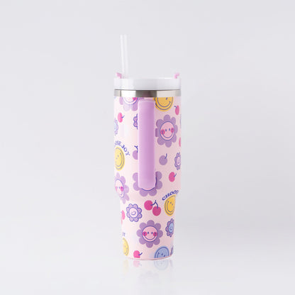Choose Joy All Over Stainless Steel 40oz Tumbler with Handle