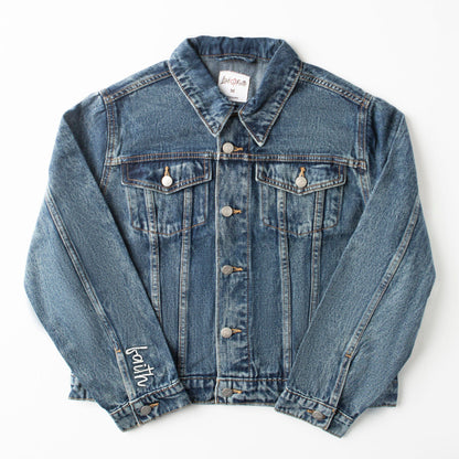 Vintage Washed Faith Denim Jacket