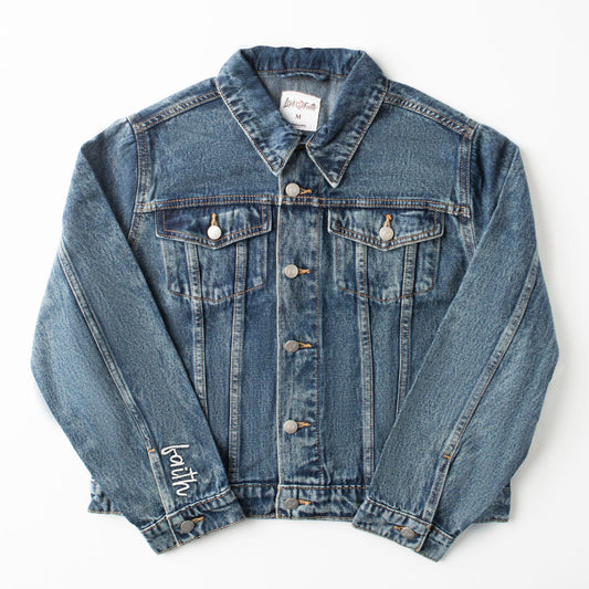 Vintage Washed Faith Denim Jacket