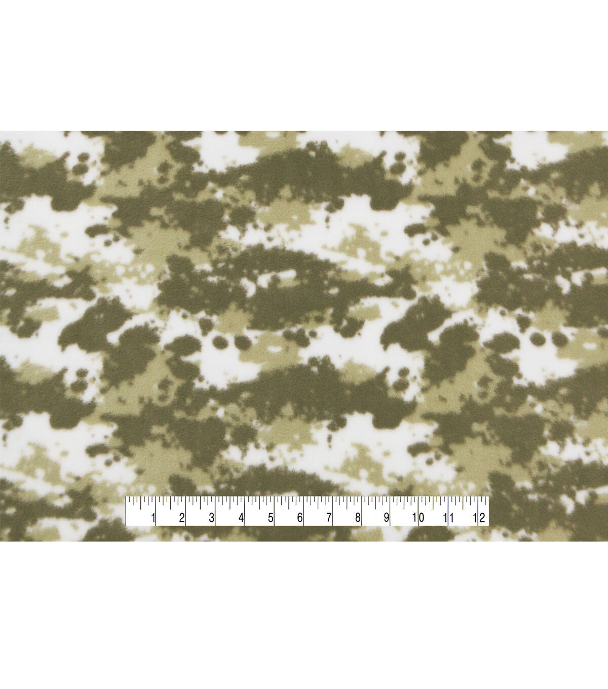 Green Camouflage Anti Pill Fleece Fabric