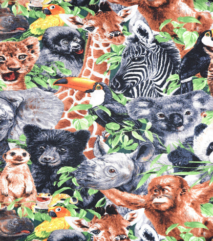 Baby Safari Animals Novelty Cotton Fabric