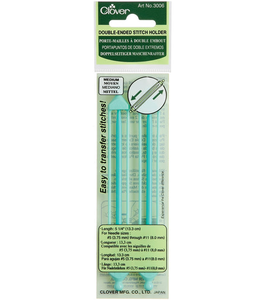 Clover Double Ended Stitch Holder Medium 2PK