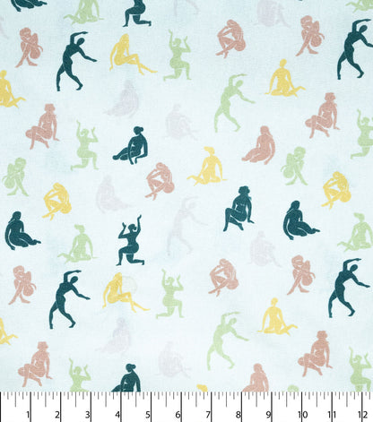 Bodies On Neutral Novelty Cotton Fabric