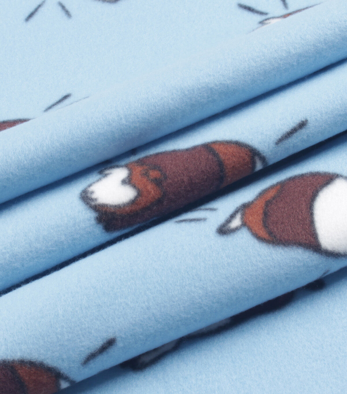 Jumping Gerbils Blizzard Prints Fleece Fabric