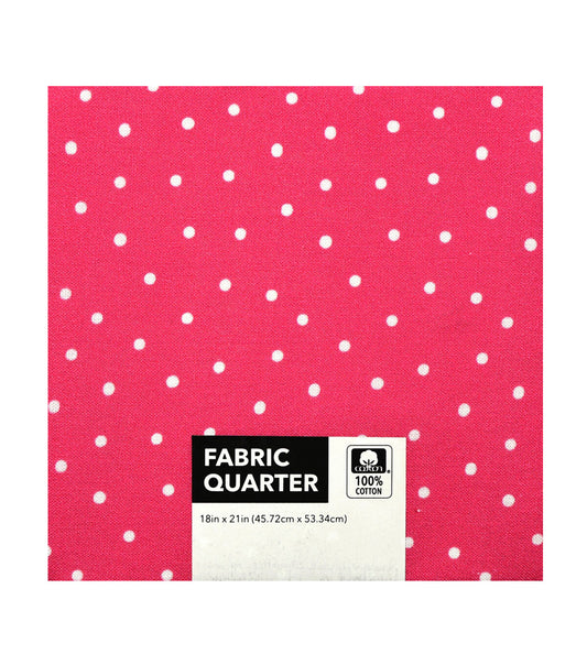 18 x 21 White Dots Cotton Fabric Quarter 1pc by Keepsake Calico