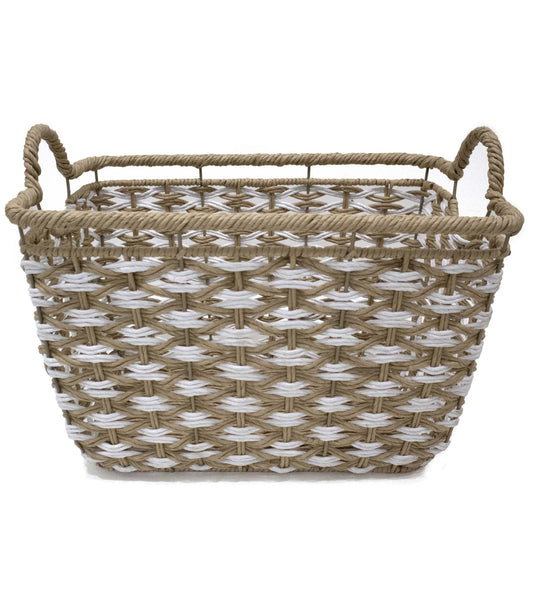 16.5 x 11 Paper Woven Basket With Handles by Place   Time