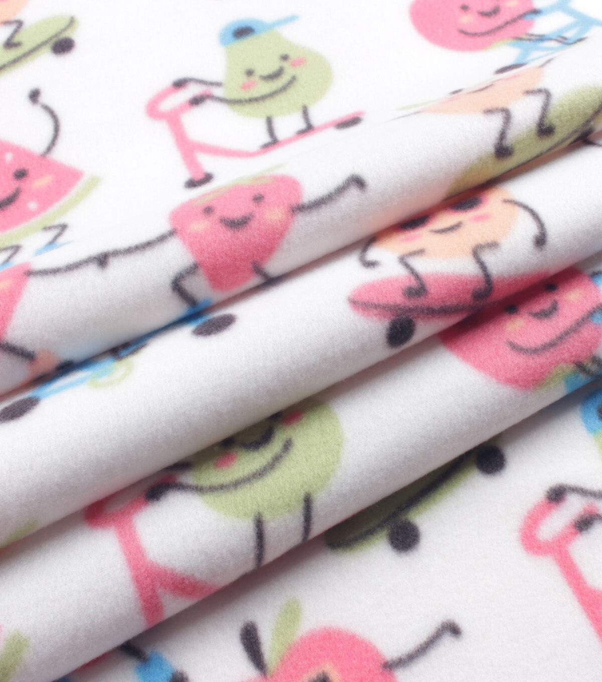 Fruit Skateboarding Blizzard Prints Fleece Fabric