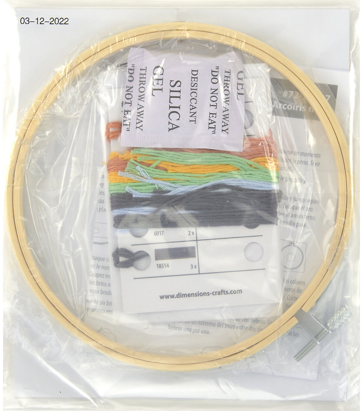Dimensions Rainbow Embroidery Kit 6  Hoop
