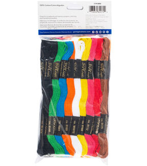 Coats   Clark 8.7yd Rainbow 6 Strand Cotton Embroidery Floss Jumbo Pack 105ct
