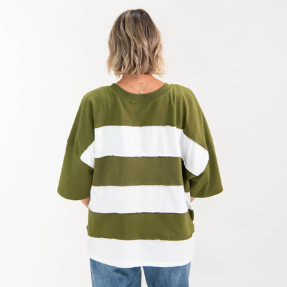 Amen Oversized Stripe Tee
