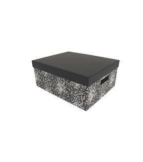 13.5 Geometric Rectangle Box With Cut Out Handles by Place   Time